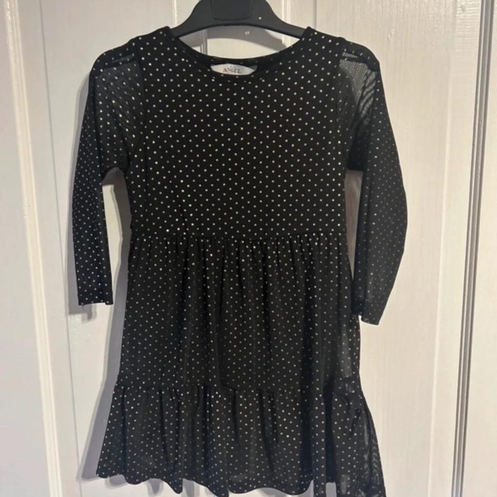 Charming Black Polka Dot Dress for Kids